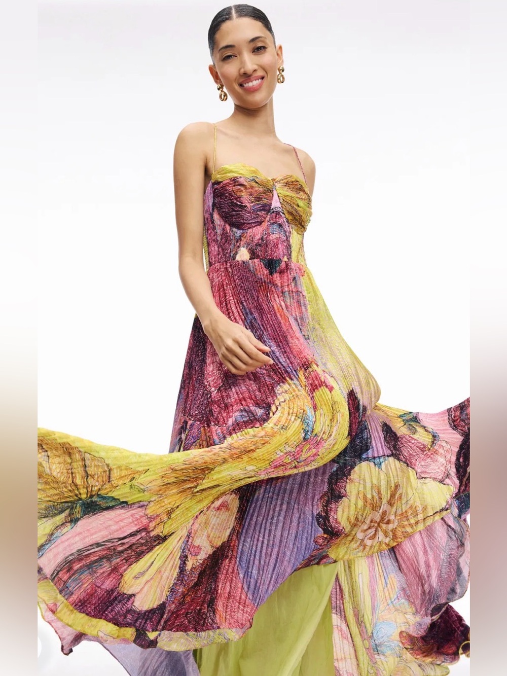 Saaksha & Kinni Kiara Dress vibrant special occasion dress size medium. - Picture 4 of 11